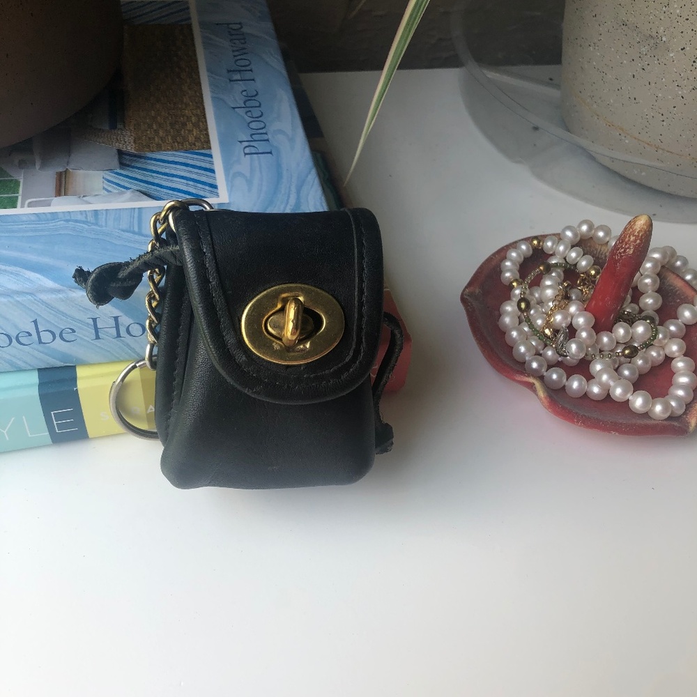 Vintage Coach Mini Daypack Key Fob